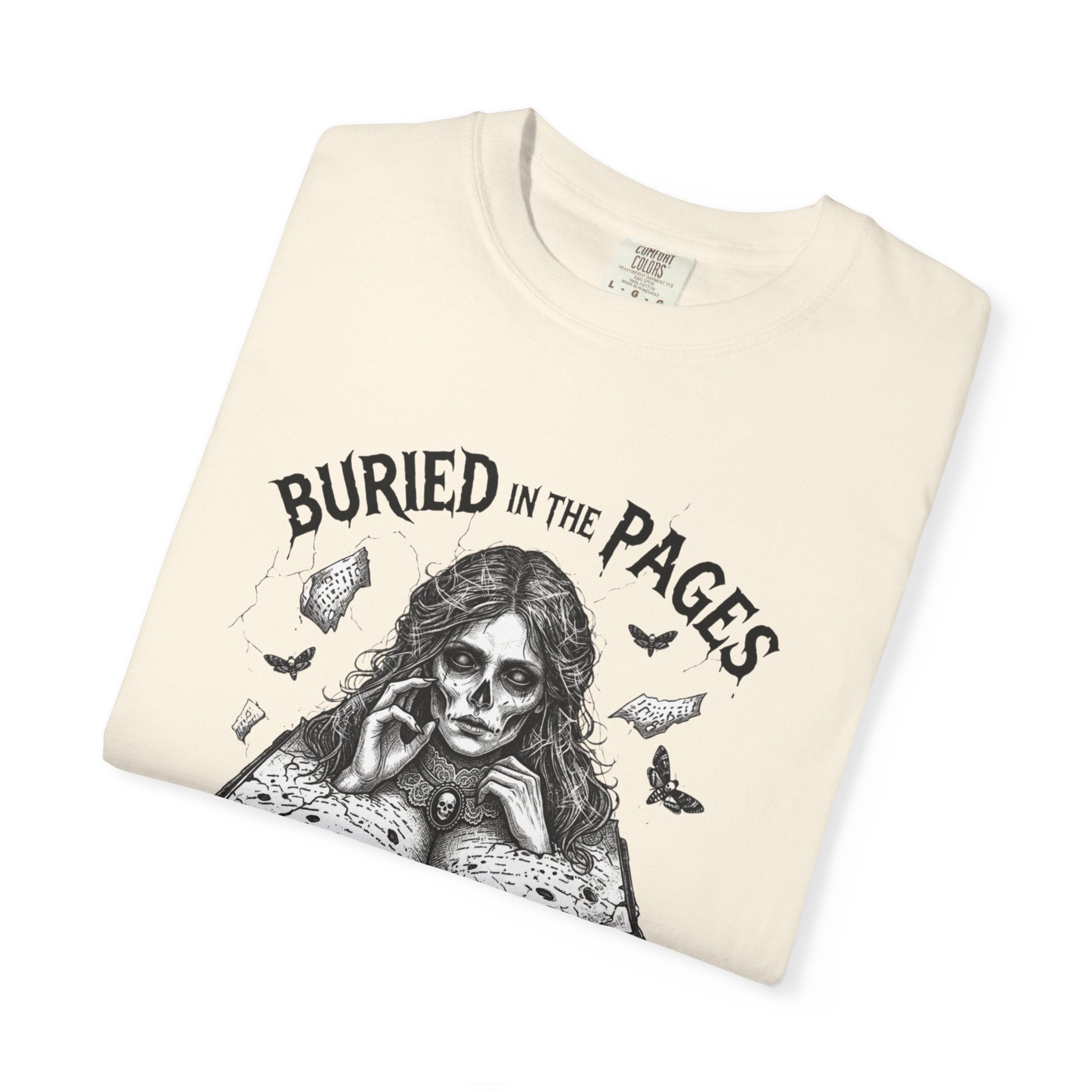 Buried in the Pages T-Shirt — Gothic Booklover Graphic Tee