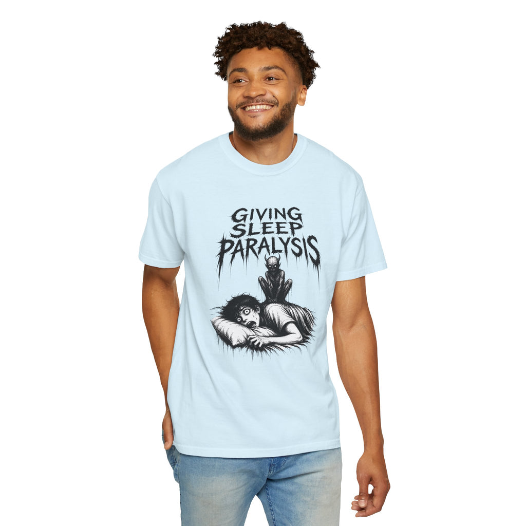 Sleep Paralysis Horror T-Shirt — "Giving Sleep Paralysis" Graphic Tee