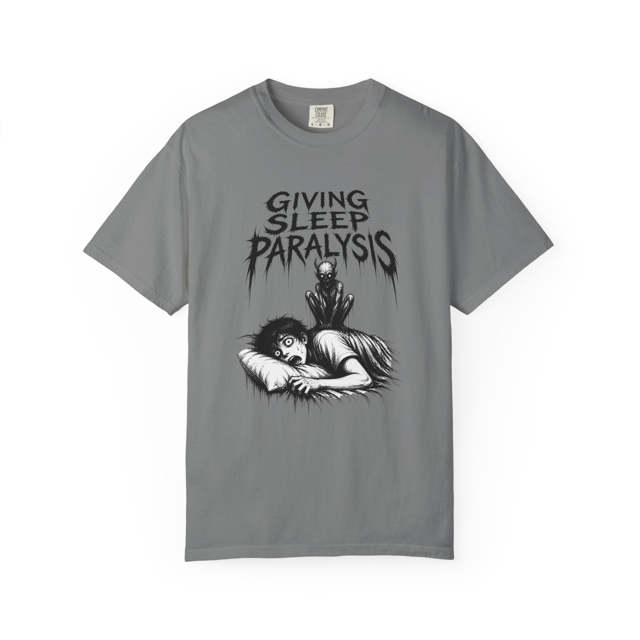 Sleep Paralysis Horror T-Shirt — "Giving Sleep Paralysis" Graphic Tee