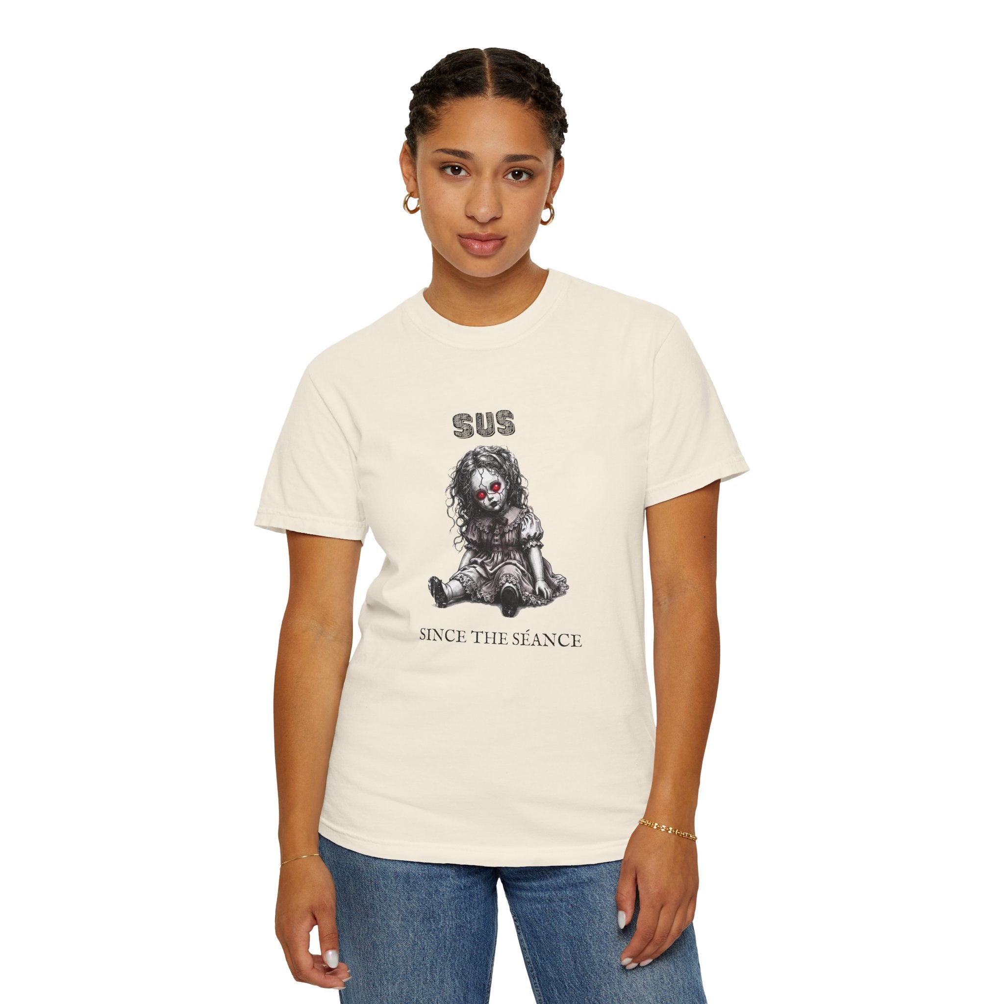 Sus Since the Séance Doll T‑Shirt — Gothic Horror Tee