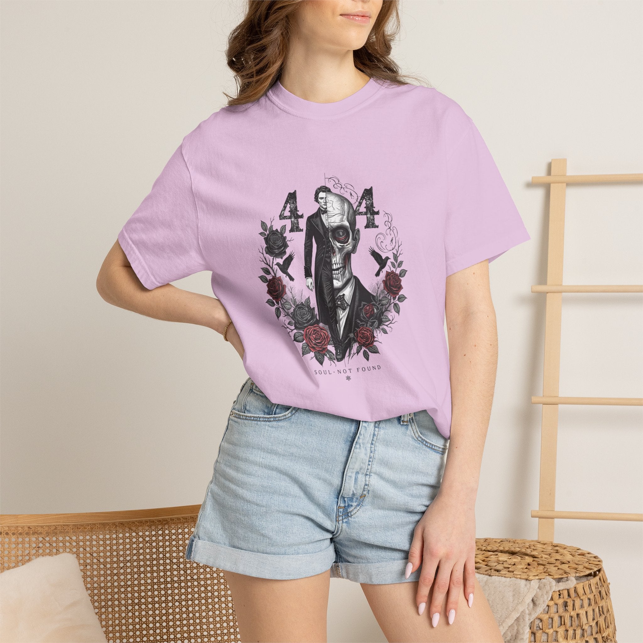 404 Coded Soul Not Found Gothic T-Shirt – Victorian Zombie Horror Graphic Tee