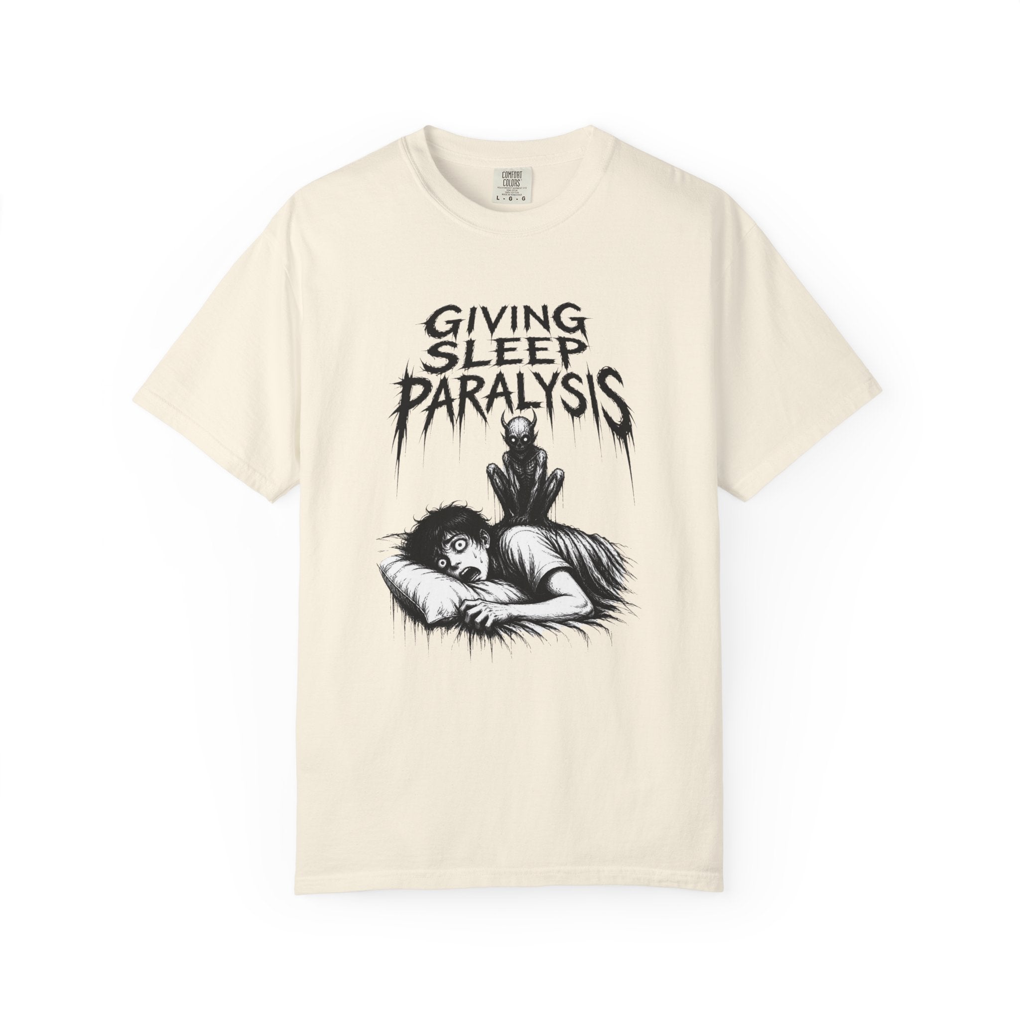 Sleep Paralysis Horror T-Shirt — "Giving Sleep Paralysis" Graphic Tee