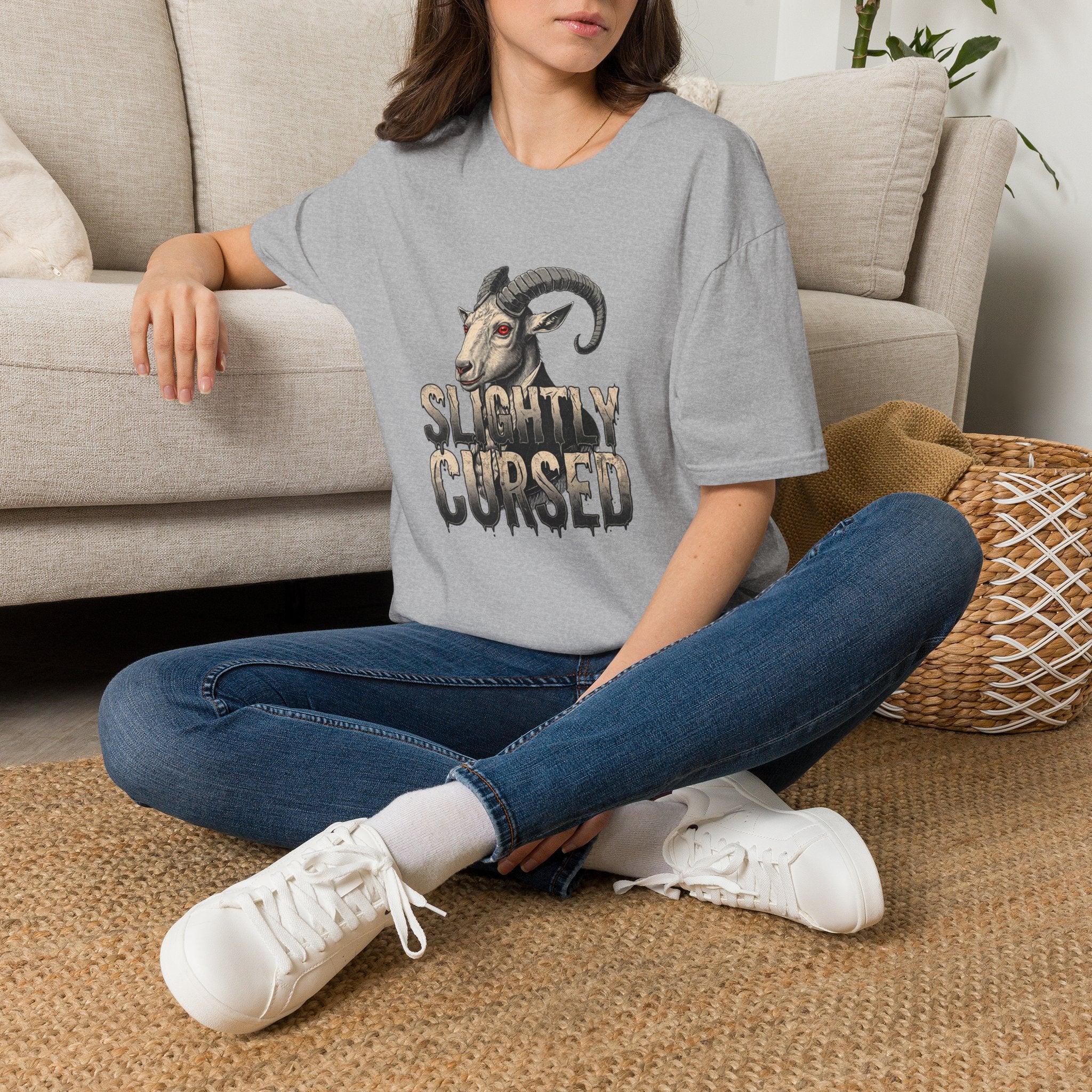 Slightly Cursed Goat T-Shirt — Vintage Graphic Tee
