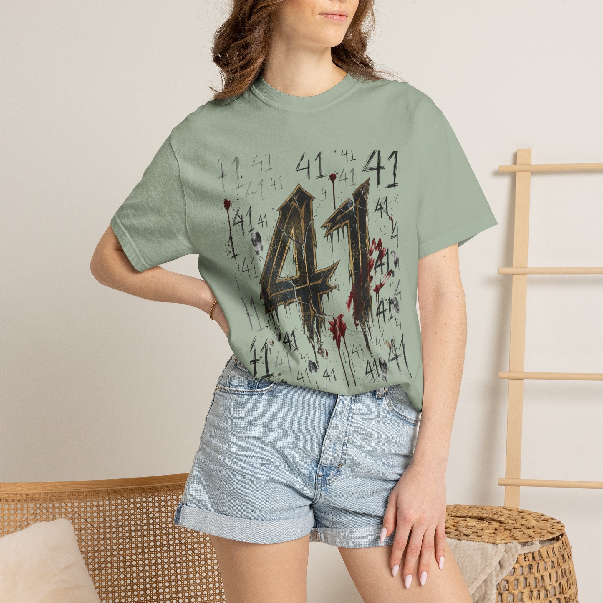 41 Graphic T-Shirt — Distressed Grunge Song Tee