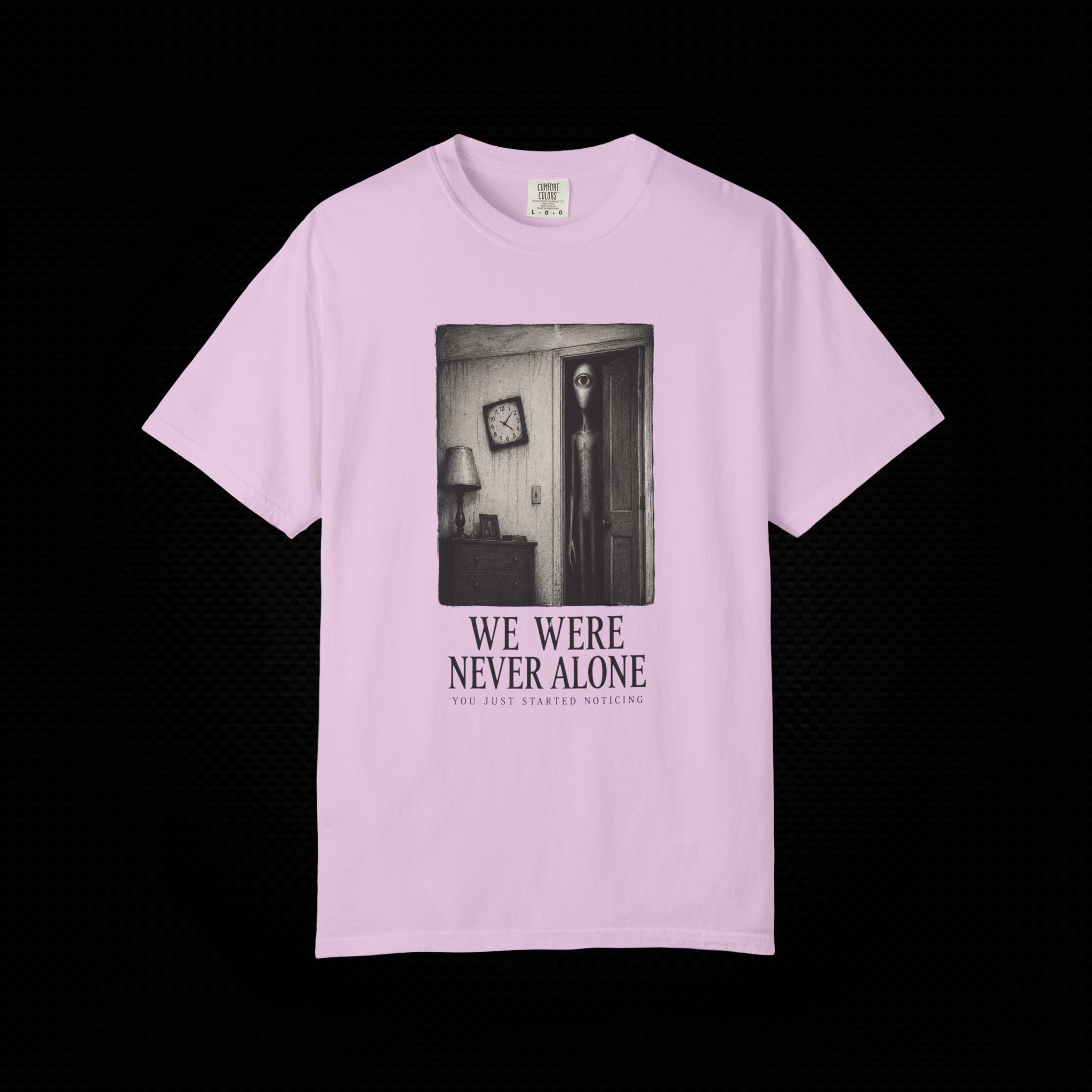 We Were Never Alone Alien Horror T-Shirt