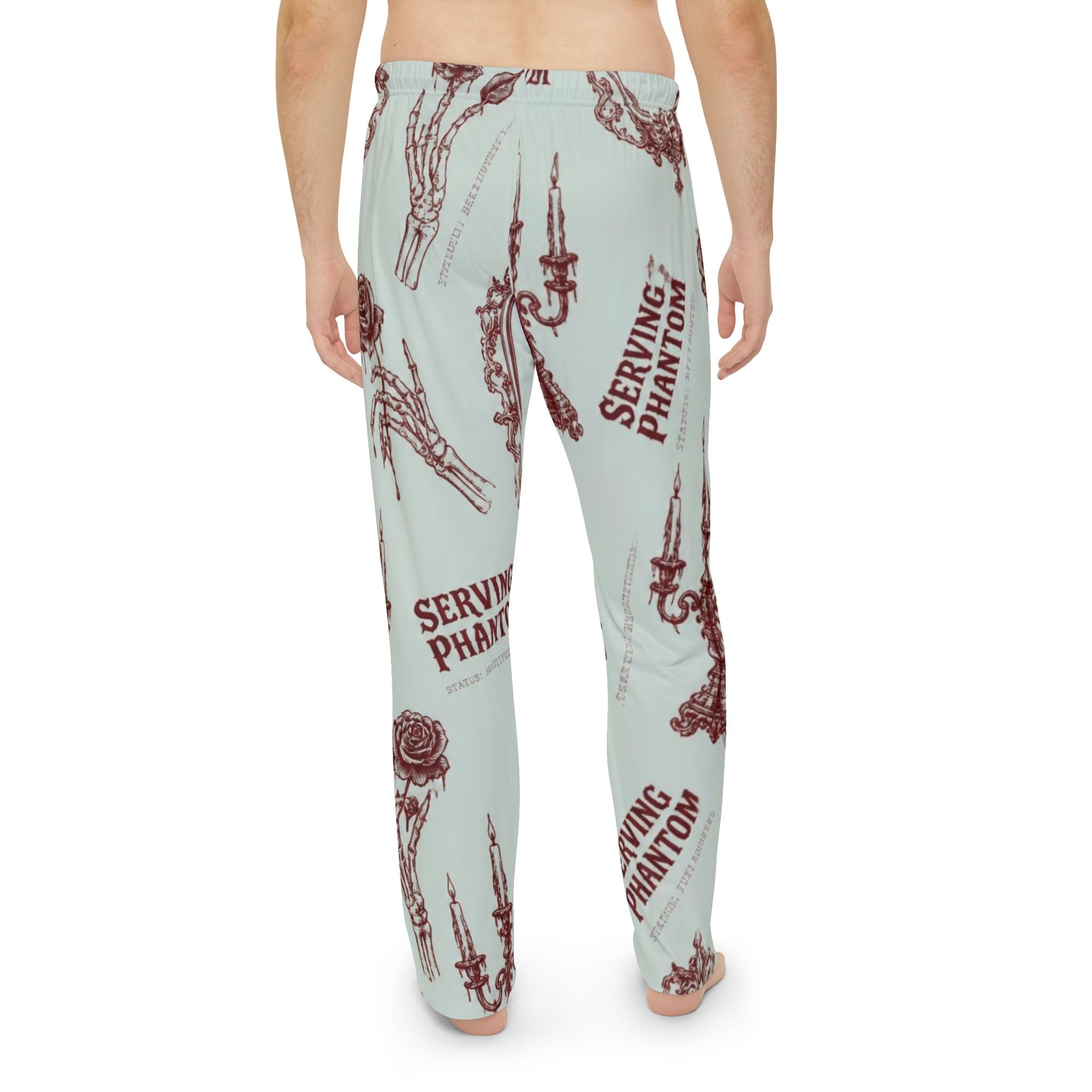 Serving Phantom Parlor Pajama Pants — Vintage Mirror & Candelabra All-Over Print