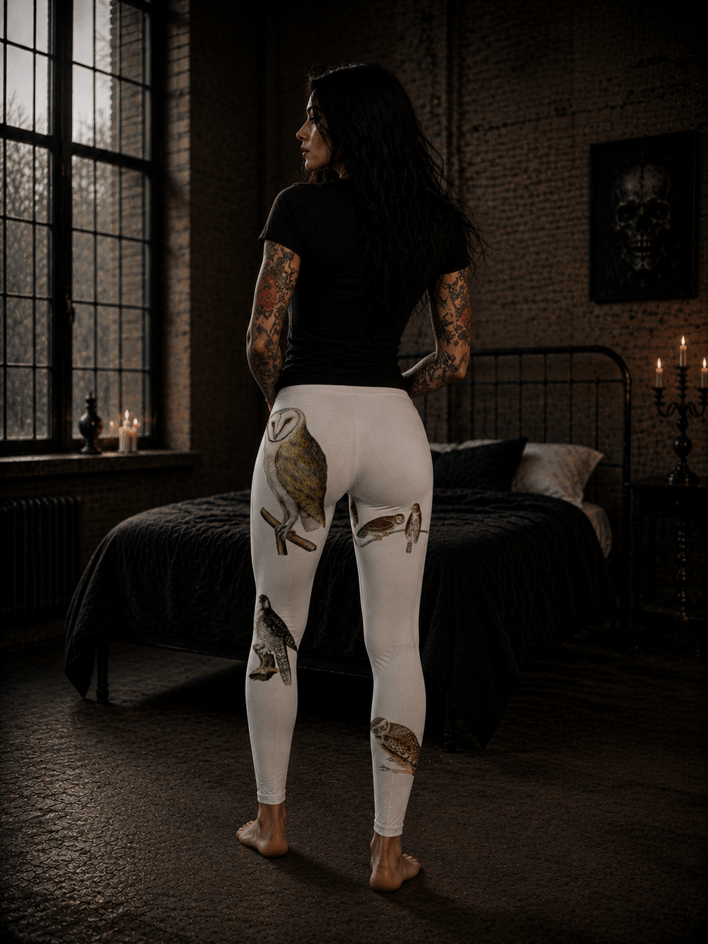 Women's Vintage Owl Print Leggings