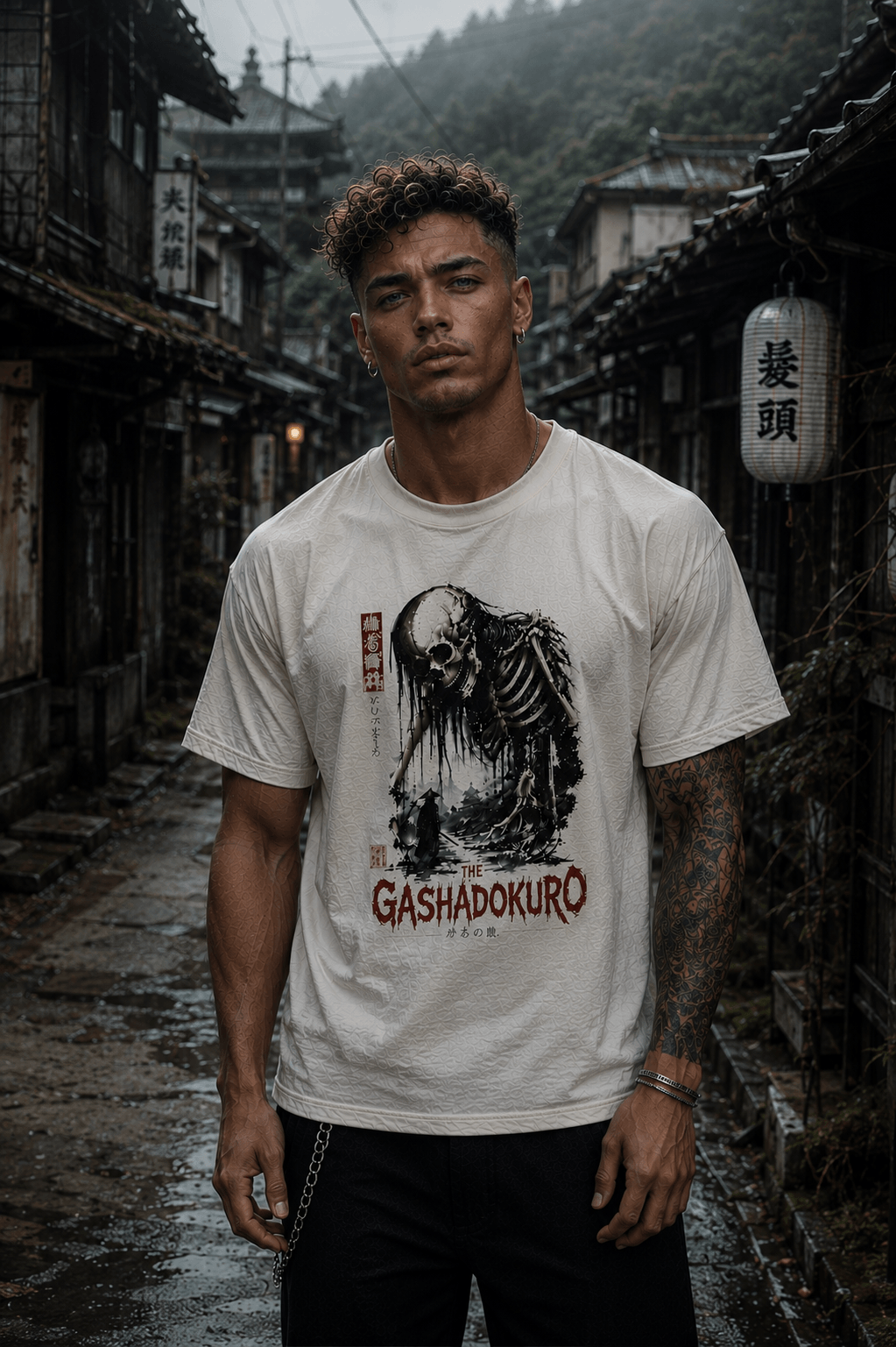 Gashadokuro Japanese Skeleton Graphic T-Shirt