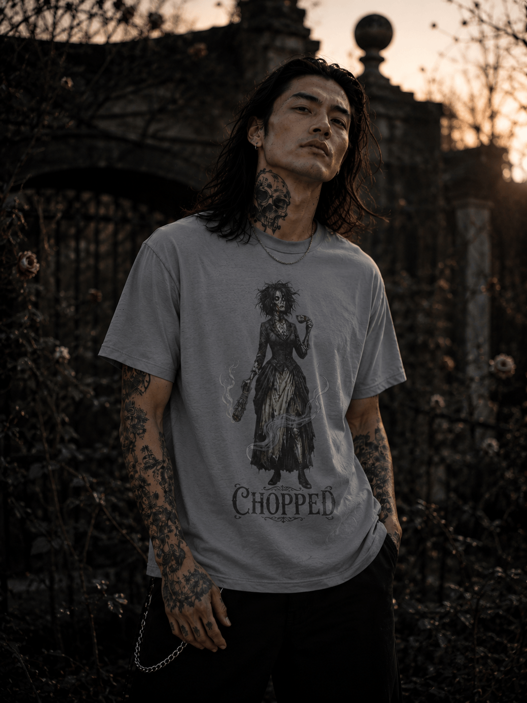 Chopped Gothic Graphic T-Shirt