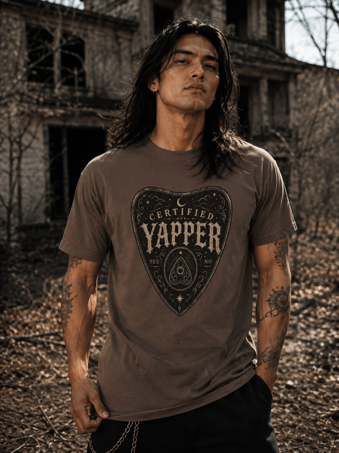 Certified Yapper Gothic Planchette T-Shirt